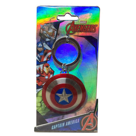 Llavero de peltre con escudo del Capitán América