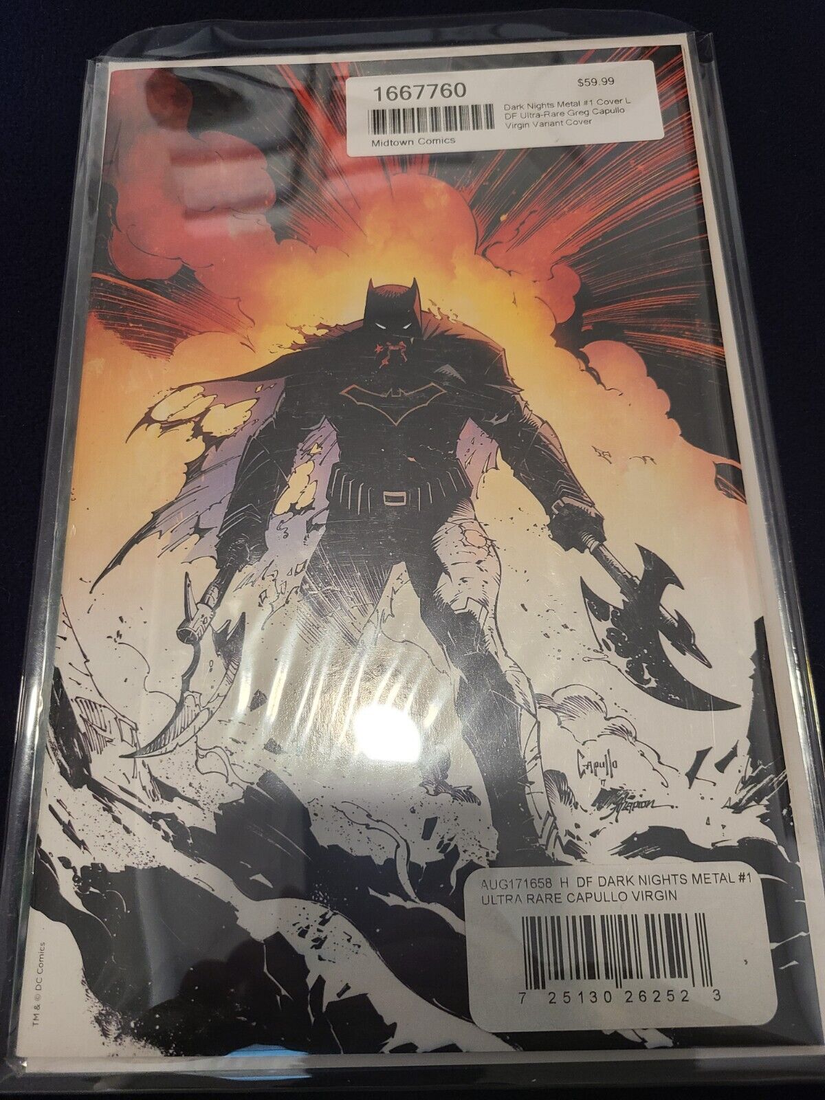 DF Dark Nights Metal #1 Ultra Rare Capullo Virgin