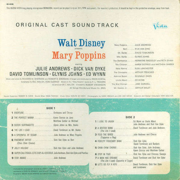 Walt Disney's Mary Poppins (Original Cast Sound Track)