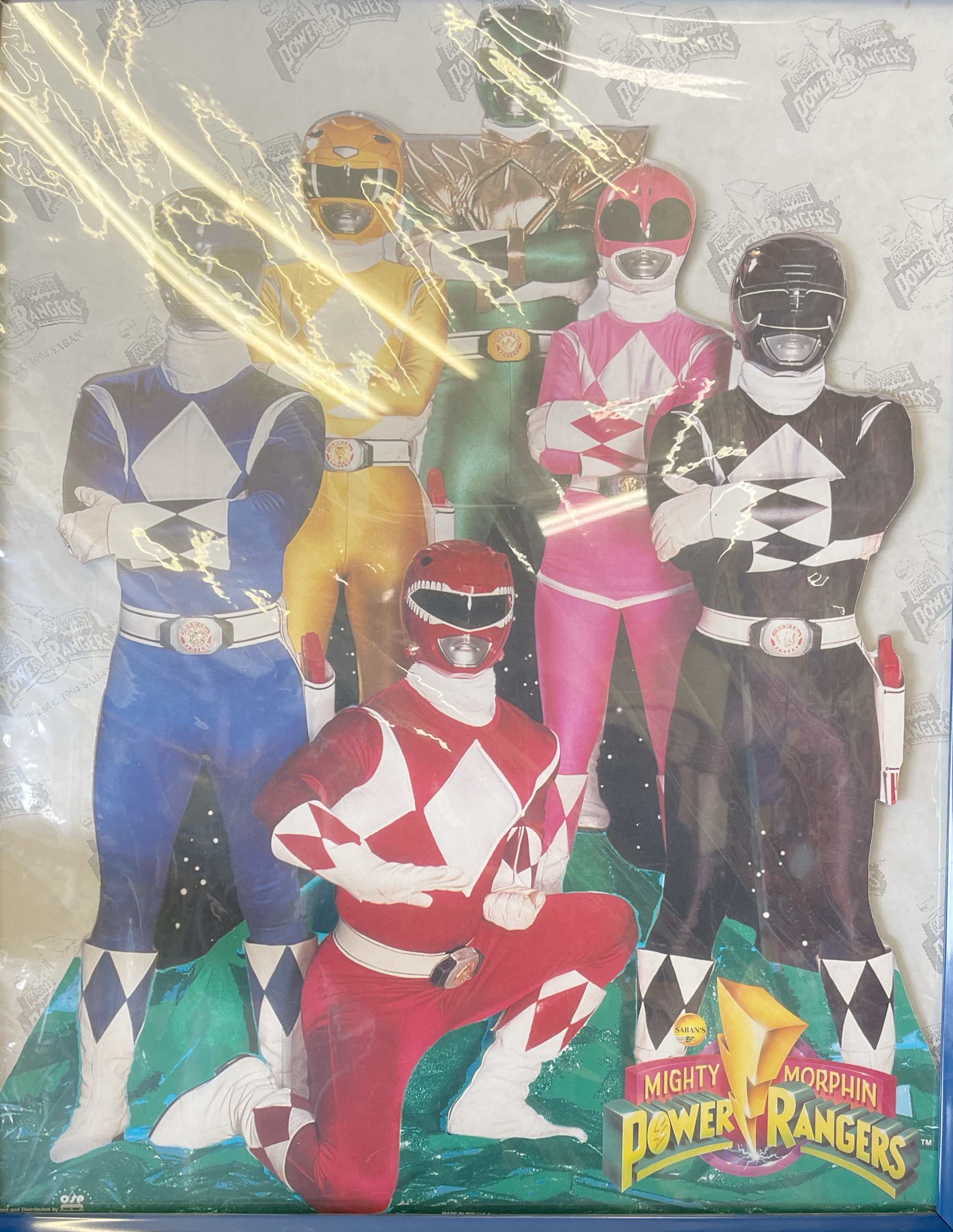 Mighty Morphin Power Rangers Original Rangers Team Shot Cardboard Cuto ...