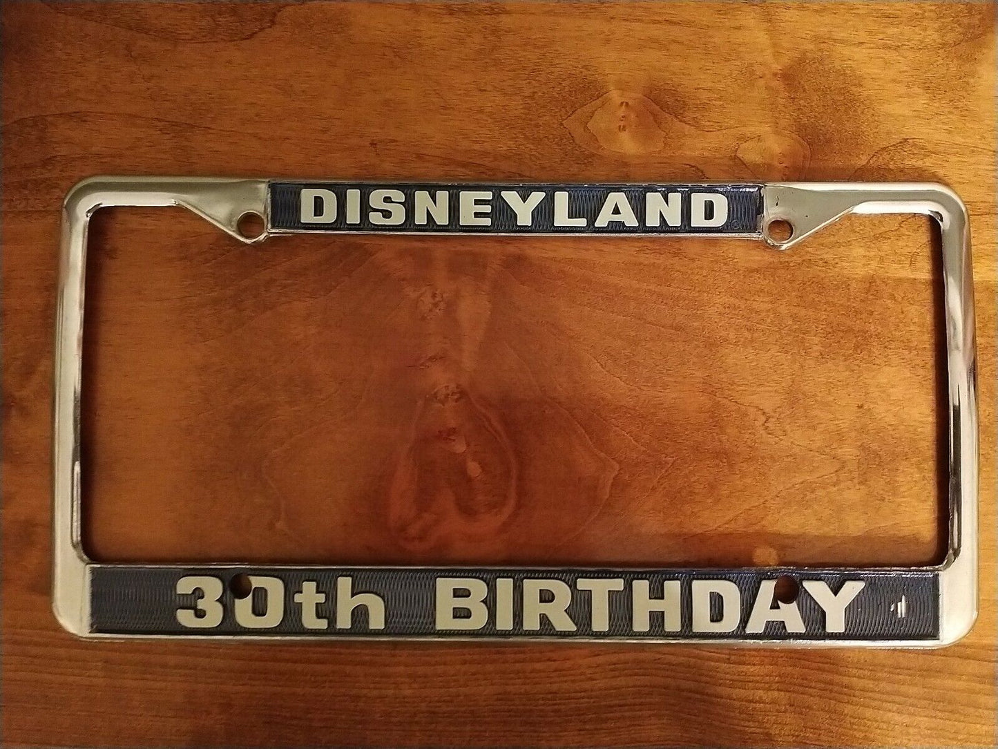 Vintage 1985 Disneyland 30th Birthday License Plate Frame Anniversary