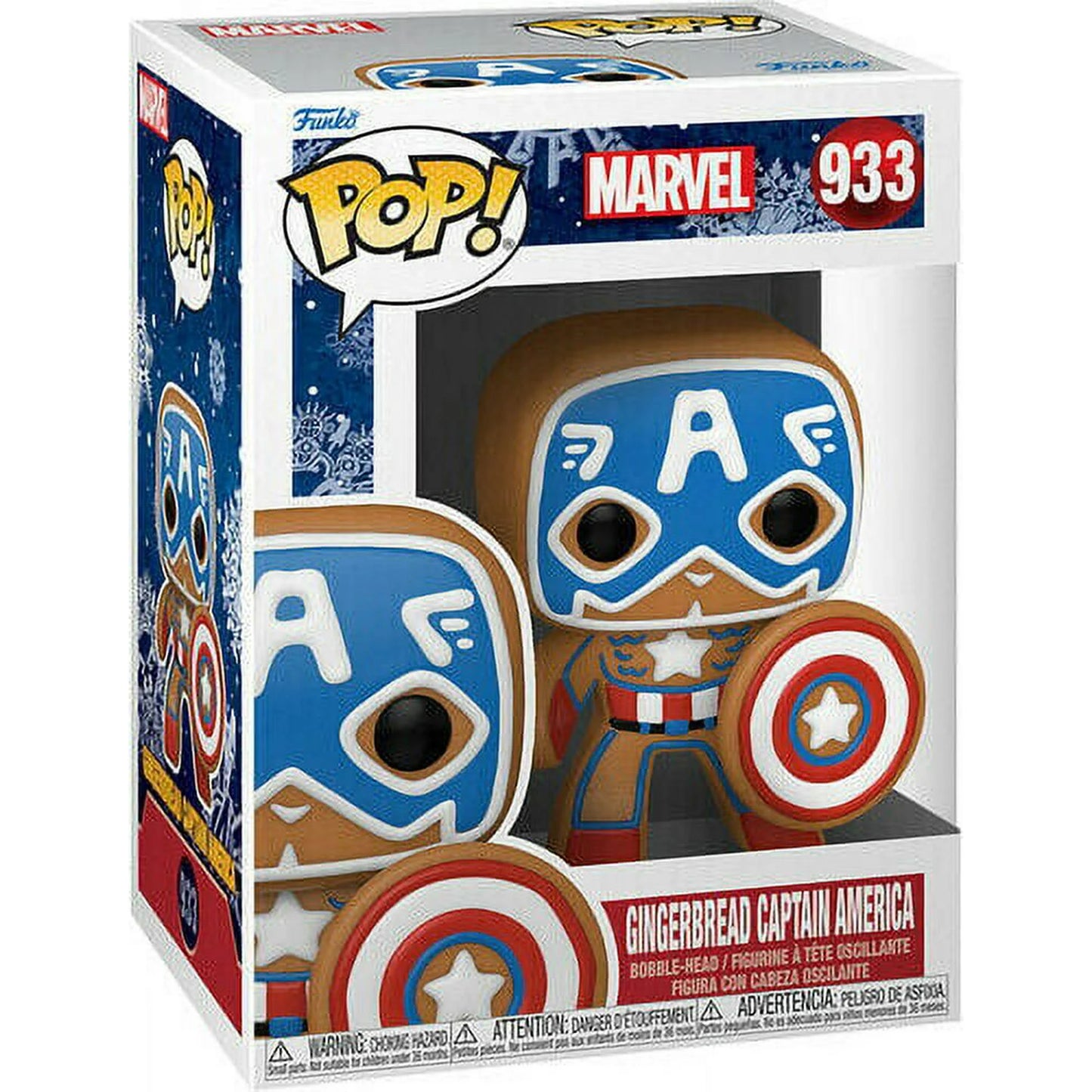 Marvel Holiday Gingerbread Captain America Funko Pop! Vinyl Figure #933*