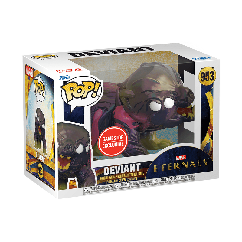 Funko Pop! Deviant figure packaging for Marvel Eternals on a white background