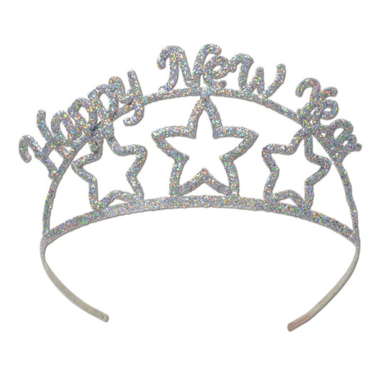 Happy New Year Glitter metal Tiara