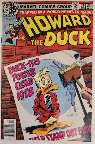 Comic book cover of Howard the Duck #29