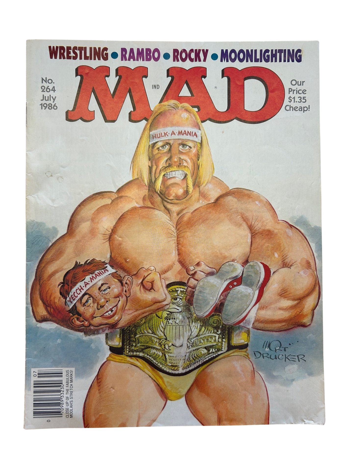 Mad Magazine #264 Hulk Hogan Vintage Hulk a Mania (July 1986)