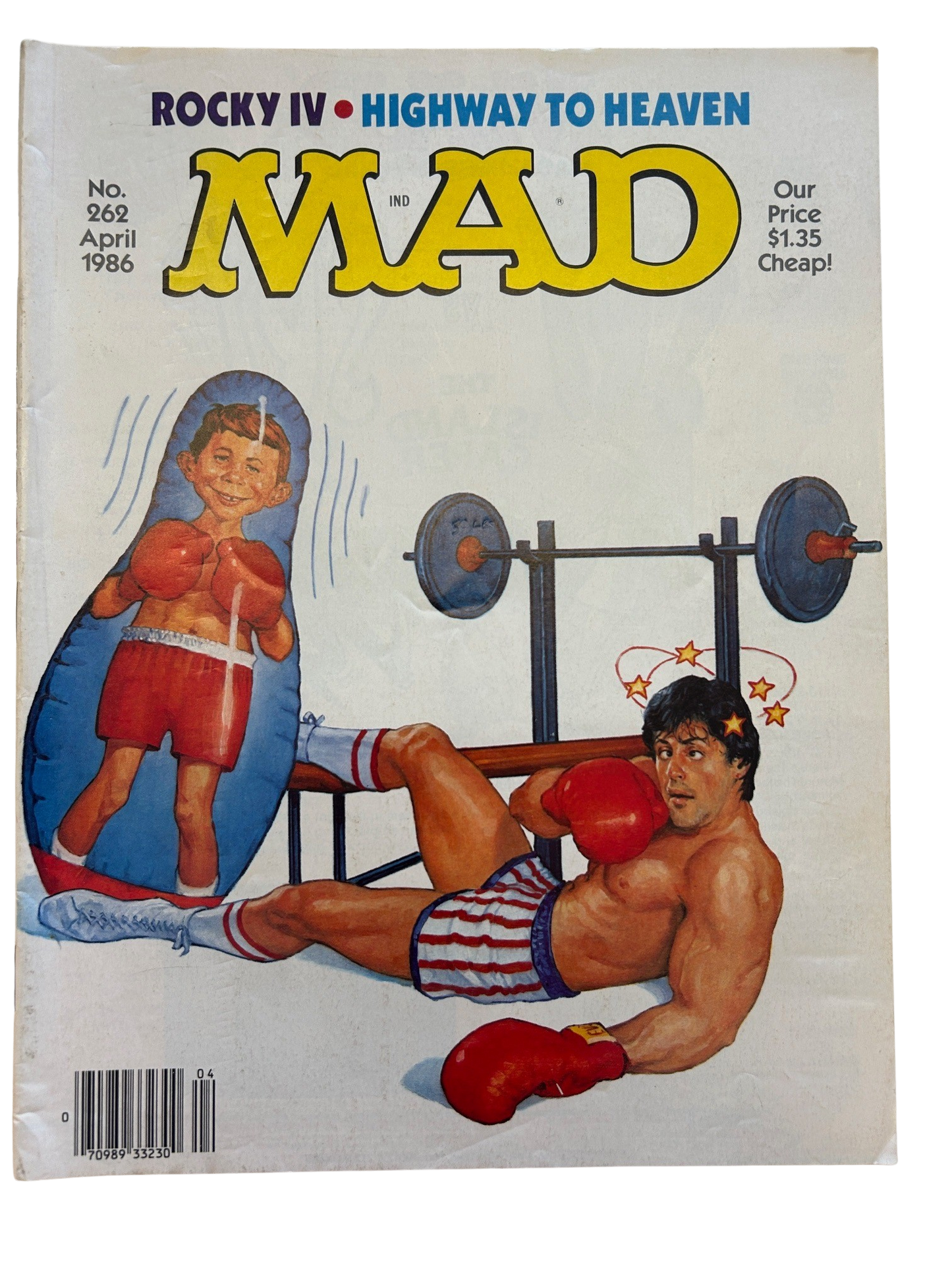 Mad Magazine #262 Rocky IV - Highway to Heaven Cover (April 1986)