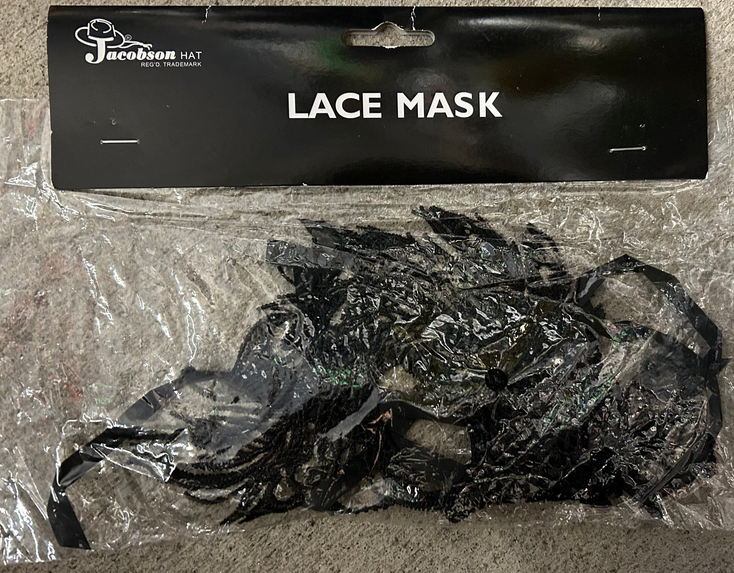 Peacock Lace Mask Black