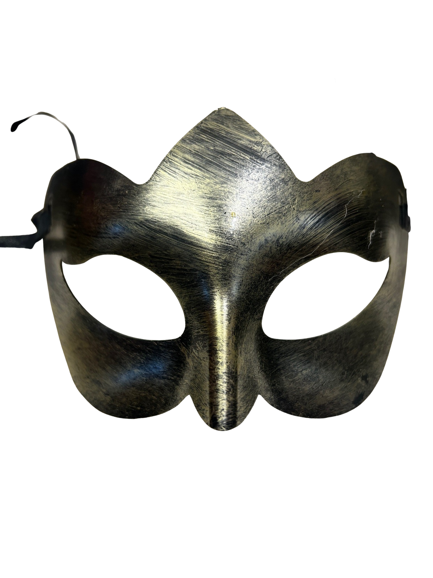 Venetian Style Masquerade Mask (Tarnished Gold wth middle point)