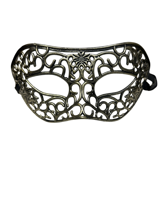 Venetian Style Masquerade Mask (Ornate Gold)