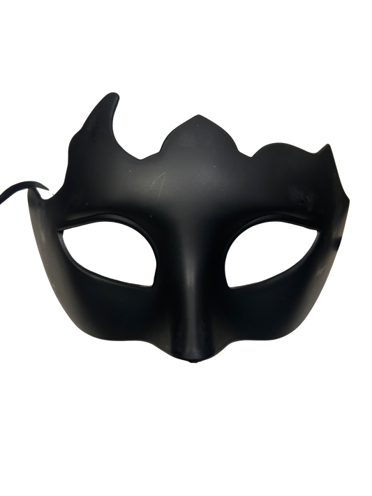 Venetian Style Masquerade Mask (Black with points)