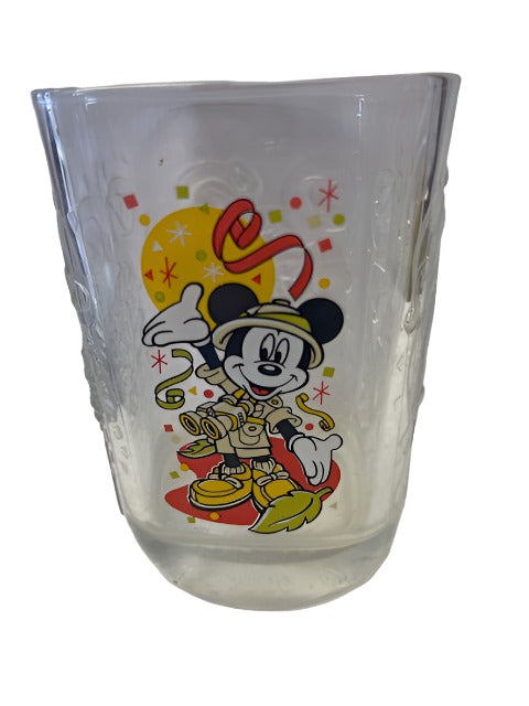 Disney Animal Kingdom Vintage McDonald's Mickey Mouse Glass Tumbler