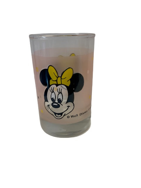 Vintage Frosted Mickey &MInnie Mouse Juice Glass Set