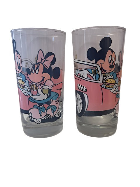 Classic Disney Mickey & Minnie Mouse Glass Set (2 Glasses)