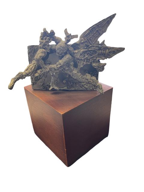 Jack Kirby “Jacob and the Angel” Sculpture 1989 Limited Edition 318 of 2500  RARE