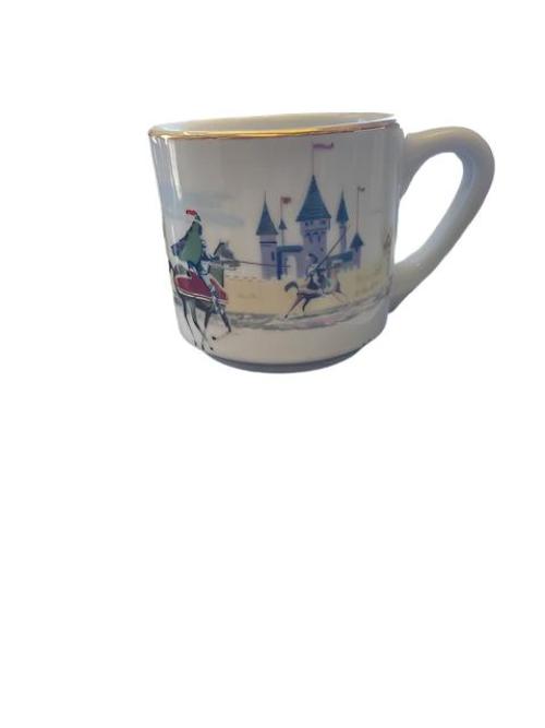 Vintage 1960's Disneyland Coffee Mug w/ Sleeping Beauty's Castle