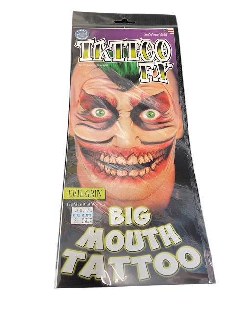 Tinsley Transfers Evil Grin Temporary Tattoo FX