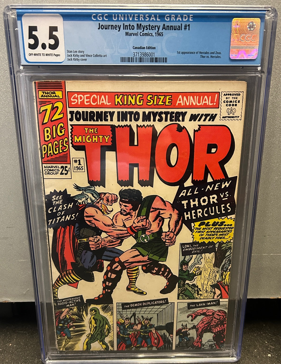 Journey Into Mystery Annual #1 (1965) – Canadian Price Variant –CGC Graded