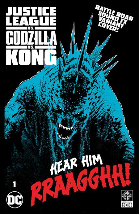 LIGA DE LA JUSTICIA VS GODZILLA VS KONG #1 (DE 7) CVR F CHRISTIAN DUCE GODZILLA ROAR SOUND FX GATEFOLD VAR 11/23