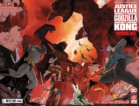 JUSTICE LEAGUE VS GODZILLA VS KONG MONSTER-SIZED EDITION 01/16/2024