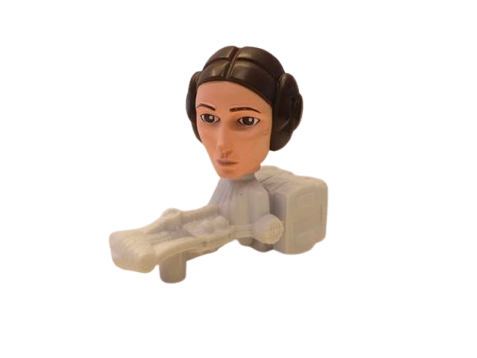 Star Wars: The Clone Wars 2008 McDonald's Happy Meal  Princess Leia with Blockade Runner Bobblehead