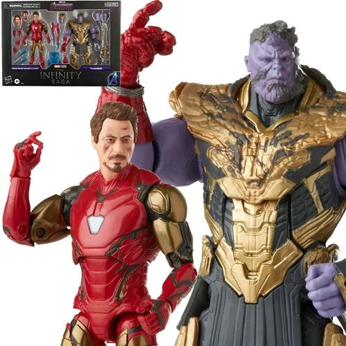 Marvel Legends Infinity Saga Avengers Endgame Iron Man 85 vs. Thanos 6-Inch Action Figures 2023