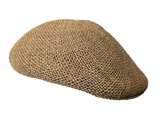 Straw Newsboy Flat Cap - Vintage