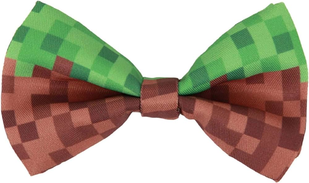 Pixel brick bow tie green/brown