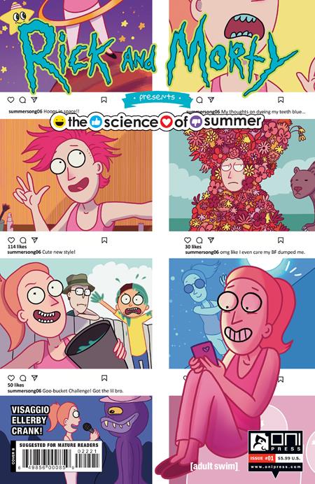 RICK AND MORTY PRESENTS THE SCIENCE OF SUMMER #1 (ONE SHOT) CVR B GINA ALLNATT VARIANT VAR (MR)08/22/23