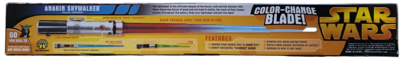 Star Wars: Revenge of the Sith Anakin Skywalker Electronic Lightsaber 2005 Vintage Toy
