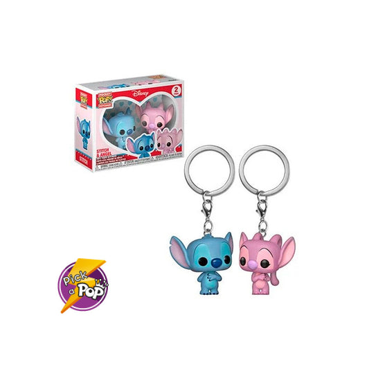 Pocket Pop Stitch & Angel Key Chain