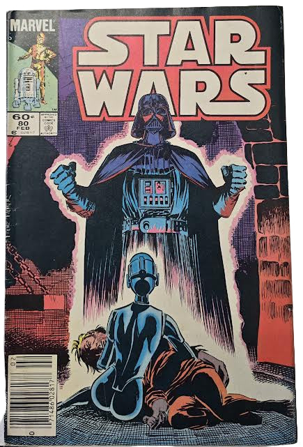 Marvel Comics Star Wars comic issue number 80 from 1977 featuring Darth Vader on a red and purple background.