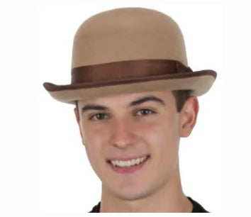 Tan Derby Bowler Hat