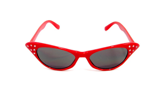 50's Red Rhinestone  Sunglasses