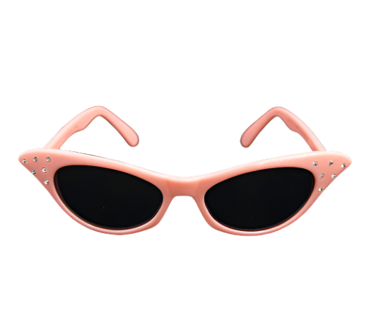 50's Pink Rhinestone Cateye Sunglasses