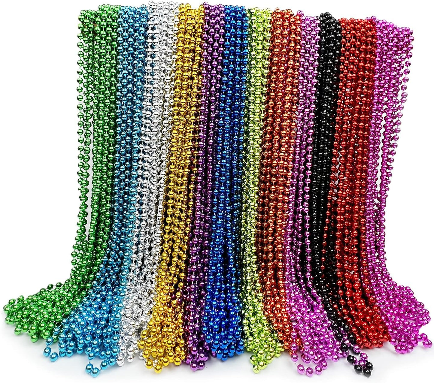 Mardi Gras Beaded Necklaces - Small Beads