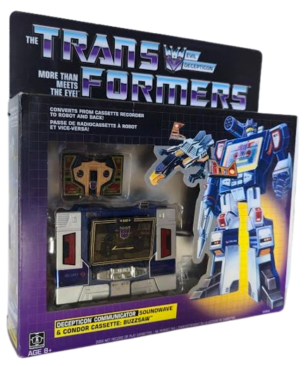 Transformers: Evil Decepticon Communicator Soundwave and Buzzsaw G1 2018 Reproduction - Original Packaging (Pre-owned)