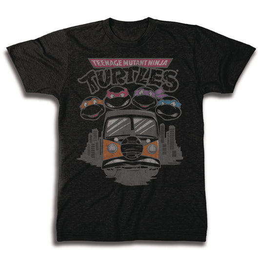 TMNT Heads und Turtle Van Charcoal Heather Shirt