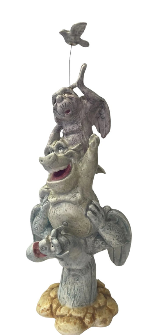 Vintage Disney Hunchback of Notre Dame Stacked Gargoyles Ceramic Figure