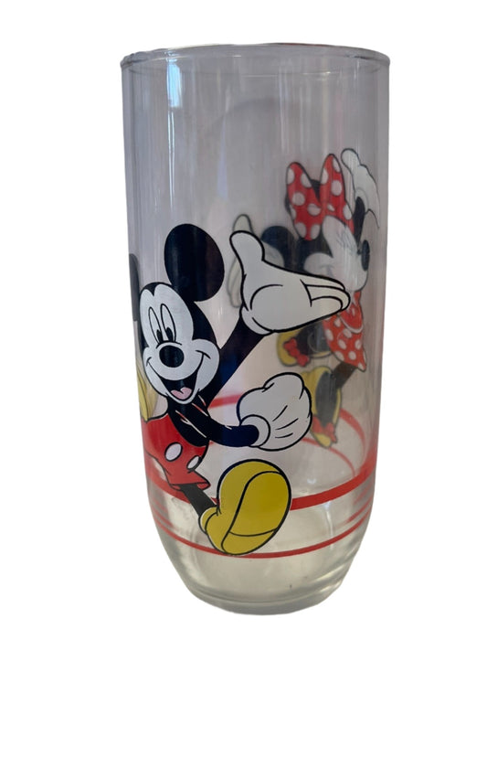 Vintage Disney Micky & Minnie Glass Tumbler