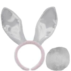 WHITE BUNNY EARS TAIL
