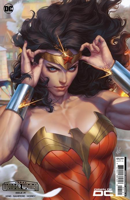 MUJER MARAVILLA #1 CVR B STANLEY ARTGERM LAU TARJETA VAR