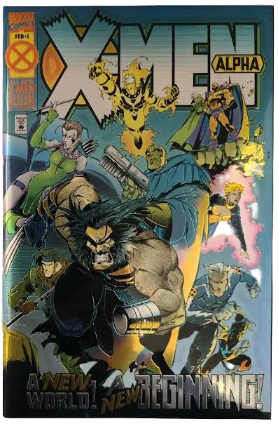 X-Men Alpha #1 1995 Chromium Wrap-around Cover NM Vintage Comic