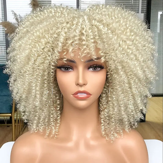Women's Coily Long Haired Wig (Blonde)