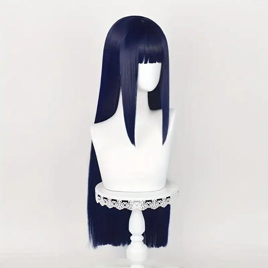 Anime Black/Purple Gradient Long/Short Wig