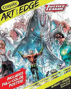 Crayola Art with Edge - Justice League Coloring Book (28 Pages), Superhero Coloring Book