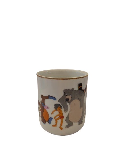 Vintage Disneyland The Jungle Book Mug Walt Disney World Gold Rim Coffee Cup Japan