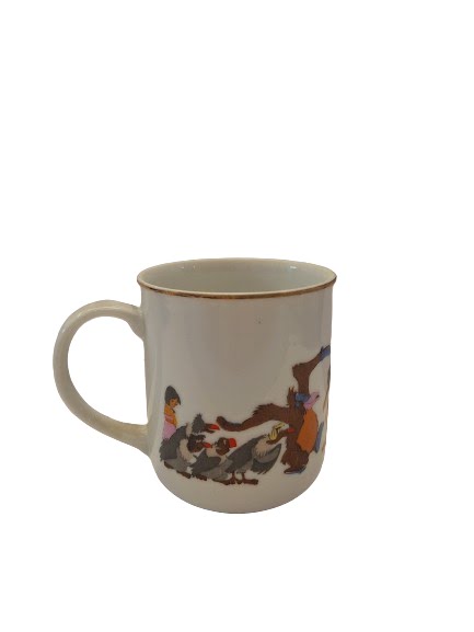 Vintage Disneyland The Jungle Book Mug Walt Disney World Gold Rim Coffee Cup Japan