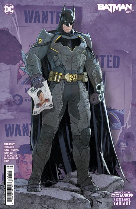 BATMAN #151 CVR F MIKEL JANIN RESISTANCE CARD STOCK VAR (ABSOLUTE POWER) 8/7/14