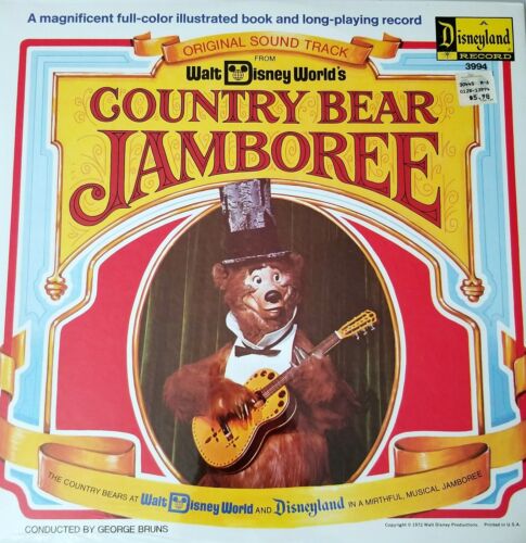 Rare Country Bear Jamboree (NM) Disneyland Disney Vinilo Disco LP 1972